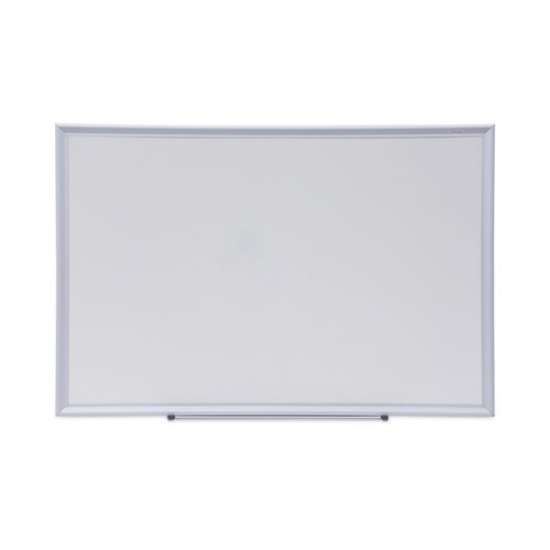 Picture of Deluxe Melamine Dry Erase Board, 36 x 24, Melamine White Surface, Silver Aluminum Frame
