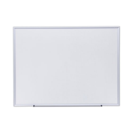 Picture of Deluxe Melamine Dry Erase Board, 48 x 36, Melamine White Surface, Silver Aluminum Frame