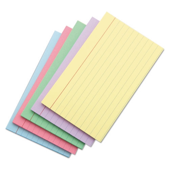 Picture of Index Cards, Ruled, 3 X 5, Assorted, 100/pack