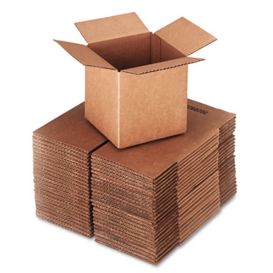 Picture of CUBED FIXED-DEPTH CORRUGATED SHIPPING BOXES, REGULAR SLOTTED CONTAINER (RSC), SMALL, 6" X 6" X 6", BROWN KRAFT, 25/BUNDLE