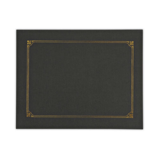 Picture of Certificate/Document Cover, 8.5 x 11; 8 x 10; A4, Black, 6/Pack