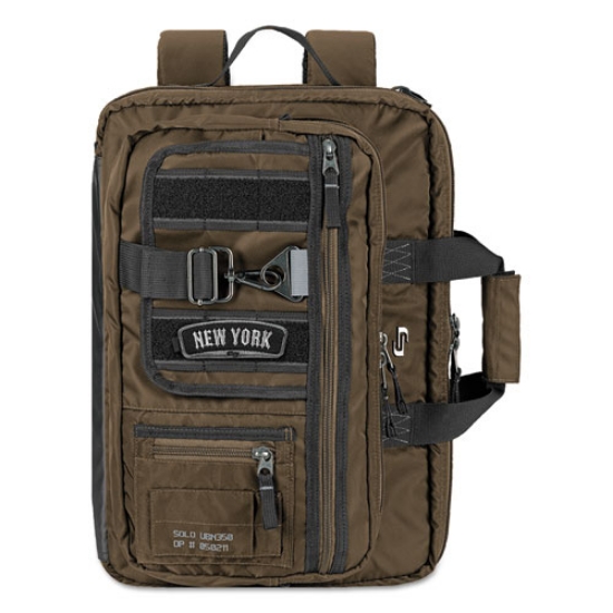 Picture of Zone Briefcase, Fits Devices Up to 15.6", Nylon, 4.25 x 17.5 x 17.5, Bronze