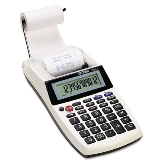 Picture of 1205-4 Palm/desktop One-Color Printing Calculator, Black Print, 2 Lines/sec