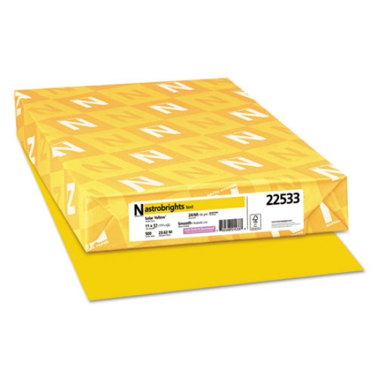 Picture of Color Paper, 24 lb Bond Weight, 11 x 17, Solar Yellow, 500/Ream