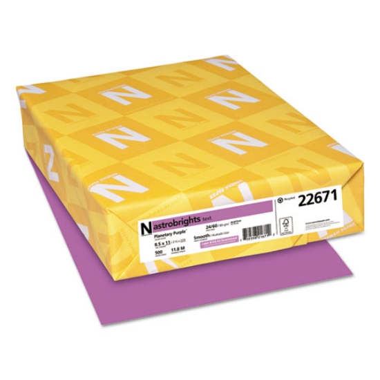 Picture of Color Paper, 24 lb Bond Weight, 8.5 x 11, Planetary Purple, 500 Sheets/Ream