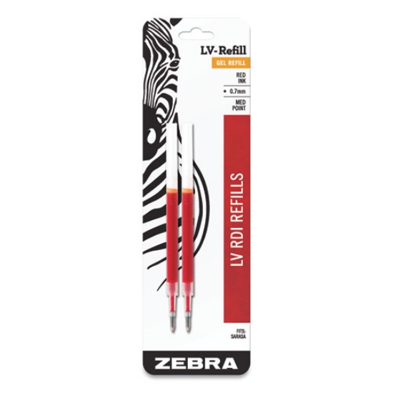 Picture of Jf Refill For Jimnie, Sarasa, Ecosarasa, Orbitz, Z-Grip And Gr8 Gel Roller Ball Pens, Medium Conical Tip, Red Ink, 2/pack
