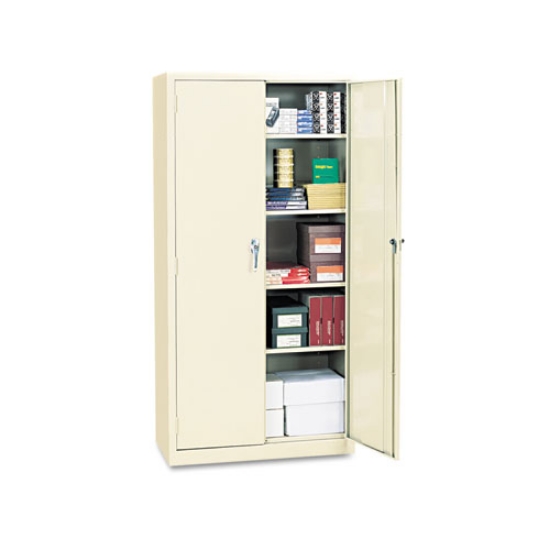 Picture of Assembled 72" High Heavy-Duty Welded Storage Cabinet, Four Adjustable Shelves, 36w X 18d, Putty