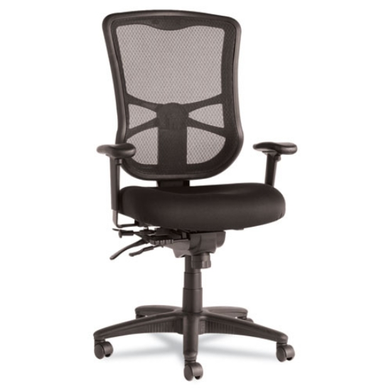 Picture of Alera Elusion Series Mesh High-Back Multifunction Chair, Supports Up To 275 Lb, 17.2" To 20.6" Seat Height, Black