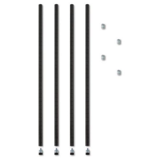 Picture of Stackable Posts For Wire Shelving, 36 "high, Black, 4/pack