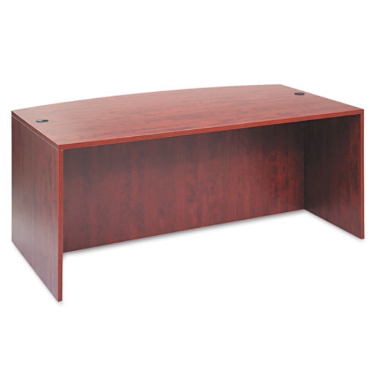 Picture of Alera Valencia Series Bow Front Desk Shell, 71" X 41.38" X 29.63", Medium Cherry