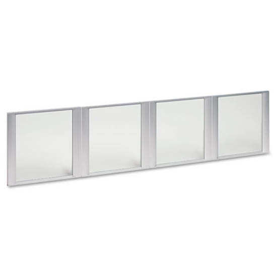 Picture of Glass Door Set With Silver Frame For 72" Wide Hutch, 17w X 16h, Clear, 4 Doors/set