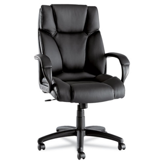 Picture of Alera Fraze Series Executive High-Back Swivel/tilt Bonded Leather Chair, Supports 275 Lb, 17.71" To 21.65" Seat Height, Black