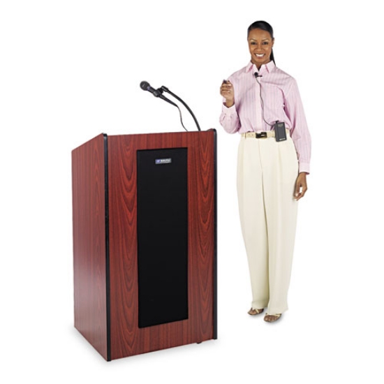 Picture of Presidential Plus Wireless Lectern, 50 W, 25.5 X 20.5 X 46.5, Mahogany