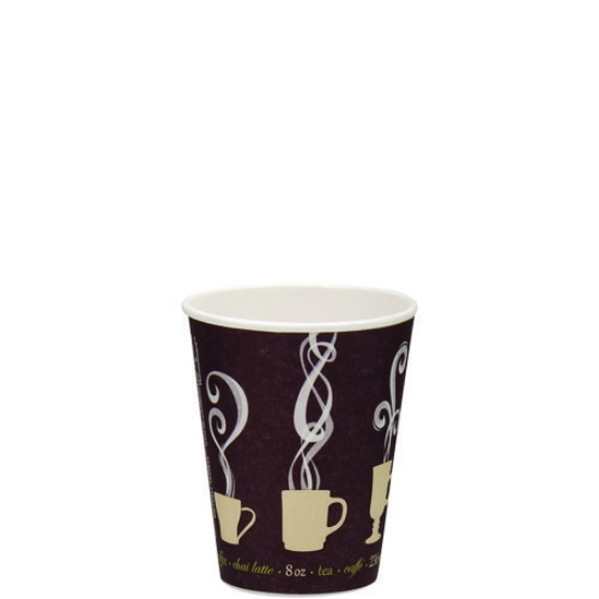 Picture of Thermoguard Insulated Paper Hot Cups, 8 Oz, Steam Print, 1,000/carton