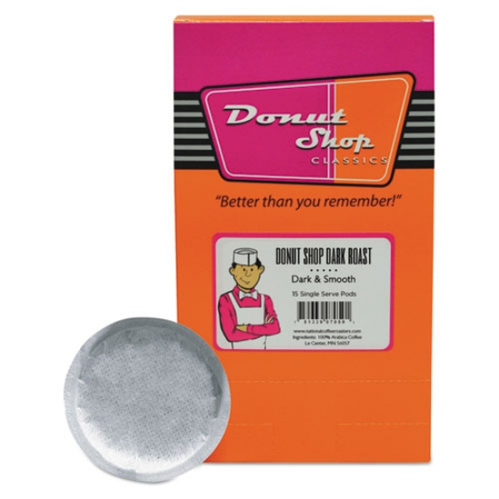 Picture of Donut Shop Coffee Pods, Dark Roast, 15/box
