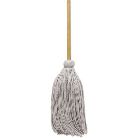 Picture of Cotton Deck Mop, #20 White Cotton Head, 50" Wood Handle, 12/Carton