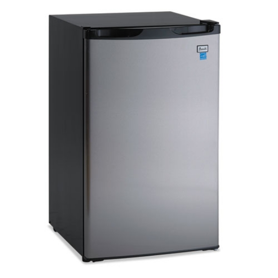 Picture of 4.4 Cf Refrigerator, 19 1/2"w X 22"d X 33"h, Black/stainless Steel
