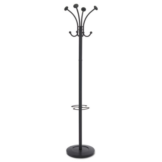 Picture of Viena Coat Stand, Eight Knobs, Steel, 16w X 16d X 70.5h, Black