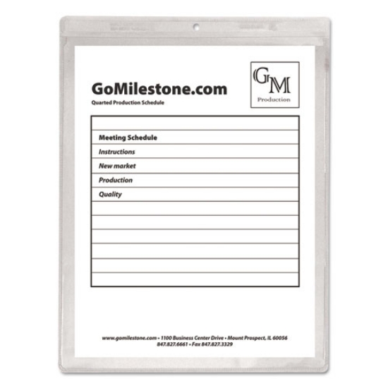 Picture of Clear Vinyl Shop Ticket Holders, Both Sides Clear, 50 Sheets, 9 X 12, 50/box