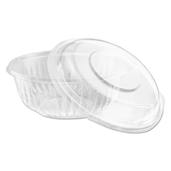 Picture of PresentaBowls Bowl/Lid Combo-Paks, 32 oz, 7.25 Diameter x 2.88 h, Clear, Plastic, 63/Pack, 2 Pack/Carton