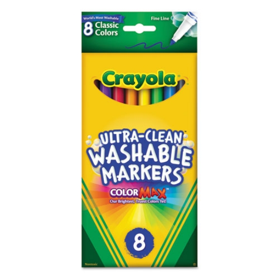 Picture of Ultra-Clean Washable Markers, Fine Bullet Tip, Assorted Colors, 8/pack