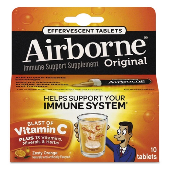 Picture of Immune Support Effervescent Tablet, Zesty Orange, 10/Box, 72 Boxes/Carton