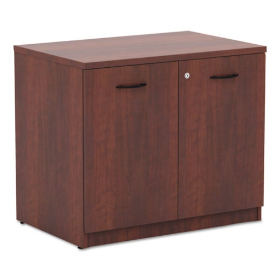Picture of alera valencia series storage cabinet, 34.13w x 22.78d x 29h, medium cherry
