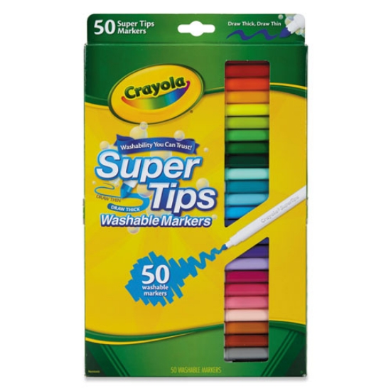Picture of Washable Super Tips Markers, Fine/broad Bullet Tips, Assorted Colors, 50/set