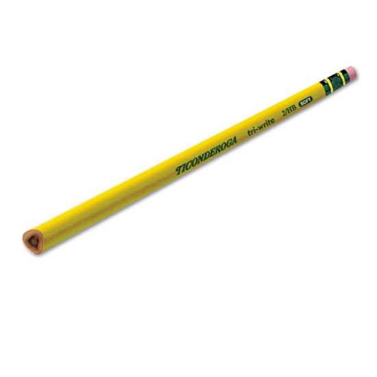 Picture of Tri-Write Triangular Pencil, Hb (#2), Black Lead, Yellow Barrel, Dozen