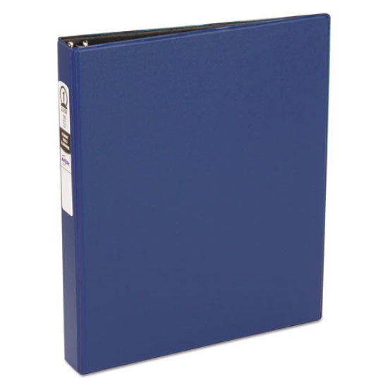 Picture of Economy Non-View Binder With Round Rings, 3 Rings, 1" Capacity, 11 X 8.5, Blue, (3300)