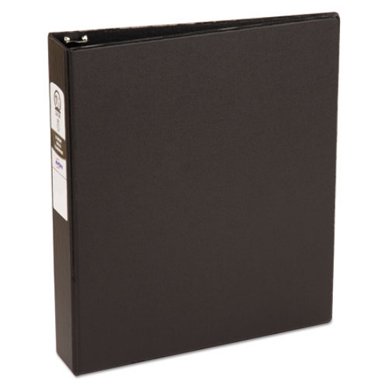 Picture of Economy Non-View Binder With Round Rings, 3 Rings, 1.5" Capacity, 11 X 8.5, Black, (3401)