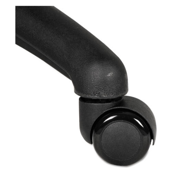 Picture of Dual Wheel Hooded Casters, Grip Ring Type B Stem, 2" Soft Nylon Wheel, Black, 5/Set