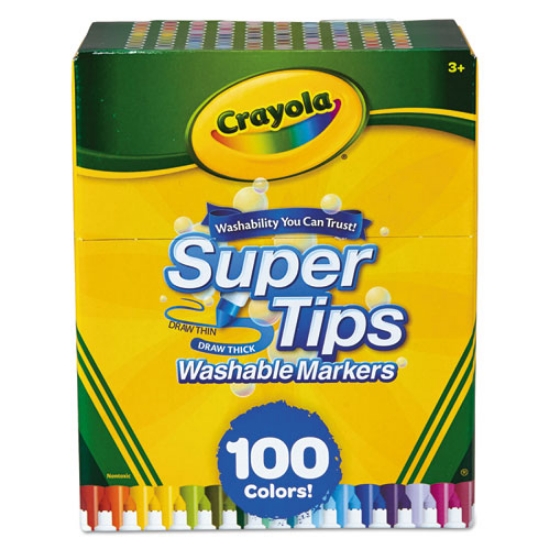 Picture of Super Tips Washable Markers, Fine/broad Bullet Tips, Assorted Colors, 100/set