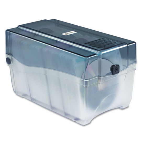 Picture of Cd/dvd Storage Case, Holds 150 Discs, Clear/smoke