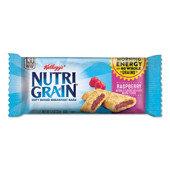 Picture of Nutri-Grain Soft Baked Breakfast Bars, Raspberry, Indv Wrapped 1.3 Oz Bar, 16/box