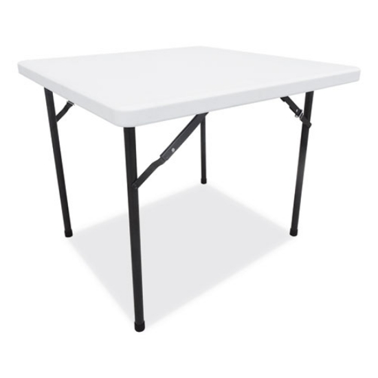Picture of Square Plastic Folding Table, 36w X 36d X 29.25h, White
