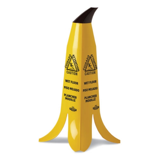 Picture of Banana Wet Floor Cones, 11 X 11.15 X 23.25, Yellow/brown/black