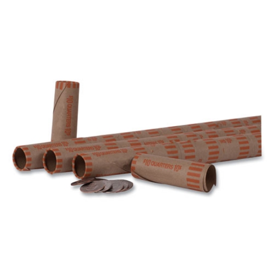 Picture of Preformed Tubular Coin Wrappers, Quarters, $10, 1000 Wrappers/box