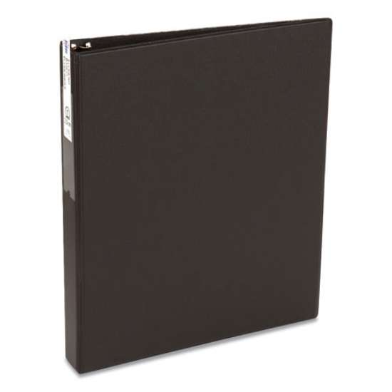 Picture of Economy Non-View Binder With Round Rings, 3 Rings, 1" Capacity, 11 X 8.5, Black, (4301)