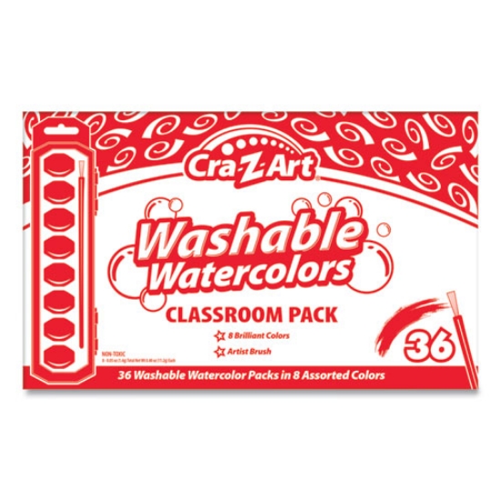 Picture of Washable Watercolor Classroom Pack, 8-Color Kits (Assorted Colors), 36 Kits/Box