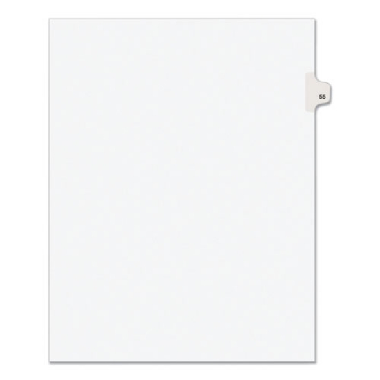 Picture of Preprinted Legal Exhibit Side Tab Index Dividers, Avery Style, 10-Tab, 55, 11 X 8.5, White, 25/pack, (1055)