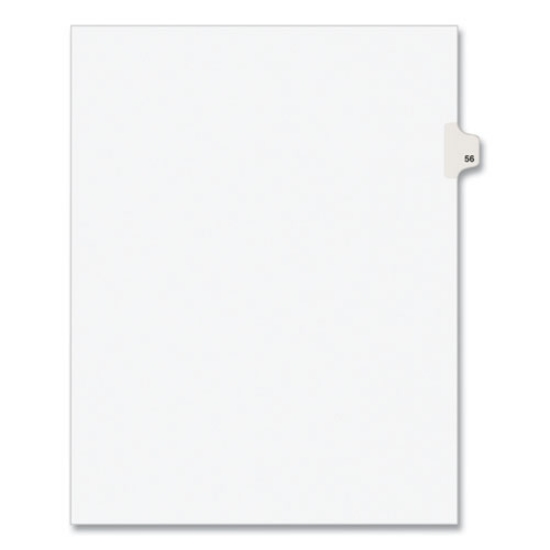 Picture of Preprinted Legal Exhibit Side Tab Index Dividers, Avery Style, 10-Tab, 56, 11 X 8.5, White, 25/pack, (1056)