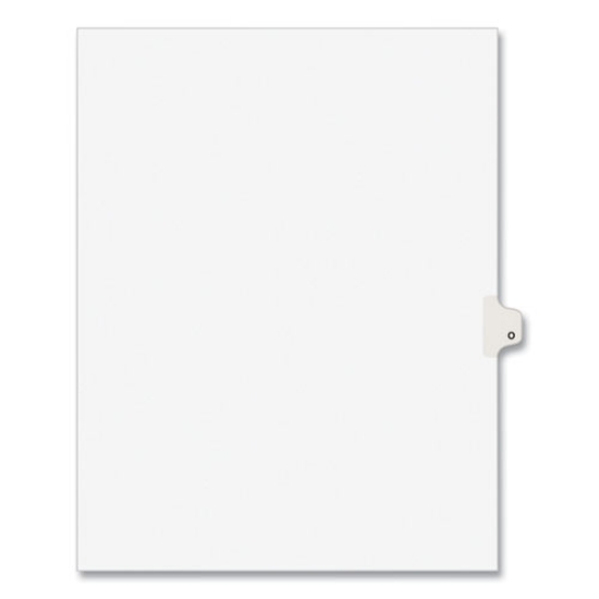 Picture of Preprinted Legal Exhibit Side Tab Index Dividers, Avery Style, 26-Tab, O, 11 X 8.5, White, 25/pack, (1415)