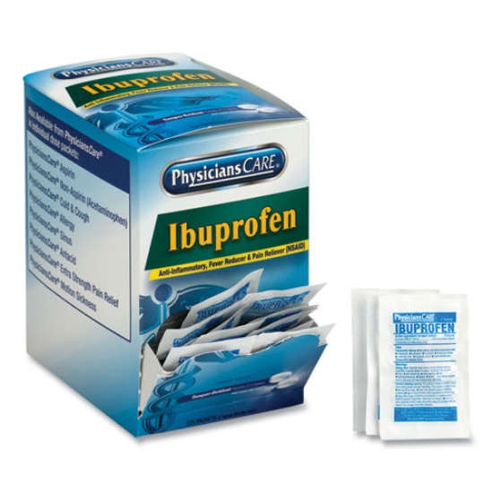 Picture of Ibuprofen Pain Reliever, Two-Pack, 125 Packs/box