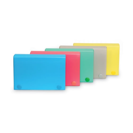 Picture of Index Card Case, Holds 100 3 X 5 Cards, 5.38 X 1.25 X 3.5, Polypropylene, Assorted Colors