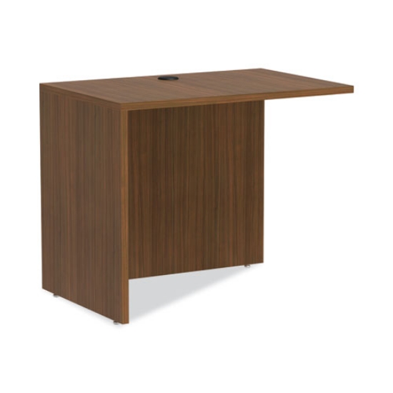 Picture of Alera Valencia Series Reversible Return/Bridge Shell, 35w x 23.63d x 29.5h, Modern Walnut