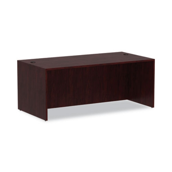 Picture of Alera Valencia Series Straight Front Desk Shell, 71" X 35.5" X 29.63", Mahogany