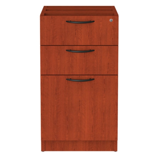 Picture of Alera Valencia Series Full Pedestal File, Left/right, 3-Drawers: Box/box/file, Legal/letter, Cherry, 15.63" X 20.5" X 28.5"