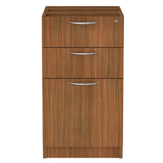 Picture of Alera Valencia Series Full Pedestal File, Left/Right, 3-Drawer: Box/Box/File, Legal/Letter, Modern Walnut,15.63 x 20.5 x 28.5