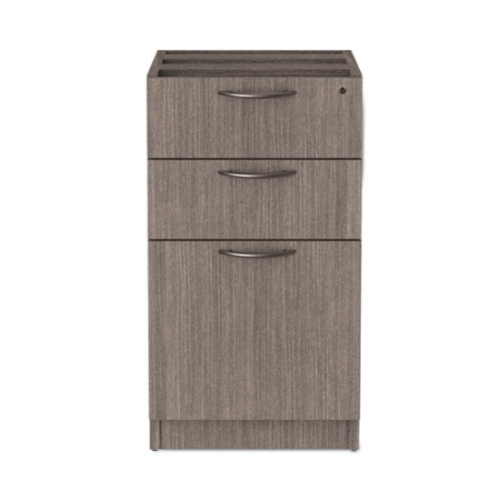 Picture of Alera Valencia Series Full Pedestal File, Left/Right, 3-Drawers: Box/Box/File, Legal/Letter, Gray, 15.63" x 20.5" x 28.5"